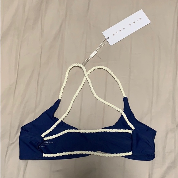 Ayra Swim Panama Top - Blue/White - Picture 4 of 5